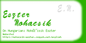 eszter mohacsik business card